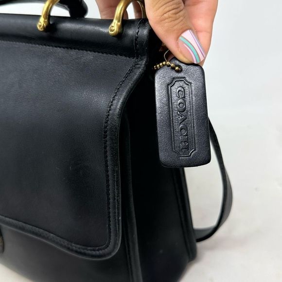 Coach Black Crossbody Bag with Structured Design - Picture 8 of 11